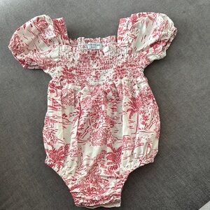 Maison Me Red and White Baby Romper